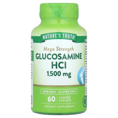 Glucosamine Hcl, Mega Strength, 60 Coated Caplets