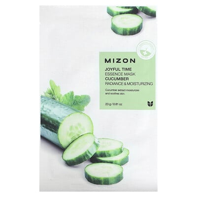 Joyful Time Essence Beauty Mask, Cucumber, 1 Sheet Mask