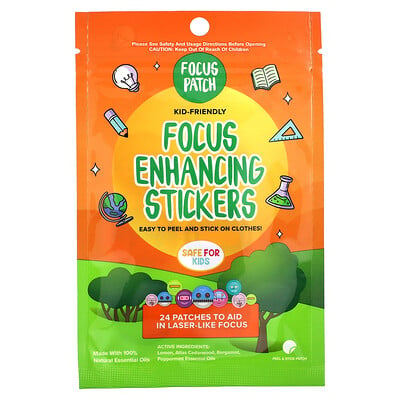 Focus Patch, Focus Enhancing Stickers, 24 Patches