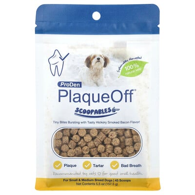 Proden Plaqueoff® Scoopables, For Small & Medium Breed Dogs, Hickory Smoked Bacon