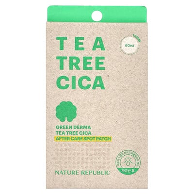 Green Derma Tea Tree Cica, After Care Spot Patch, 60 Count