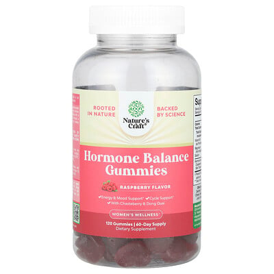 Women's Wellness, Hormone Balance Gummies, Raspberry, 120 Gummies