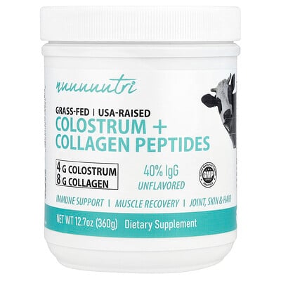 Nutri, Colostrum + Collagen Peptides, Unflavored
