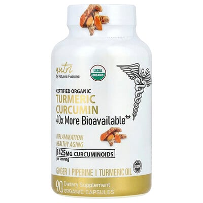 Nutri, Organic Turmeric Curcumin, 90 Organic Capsules