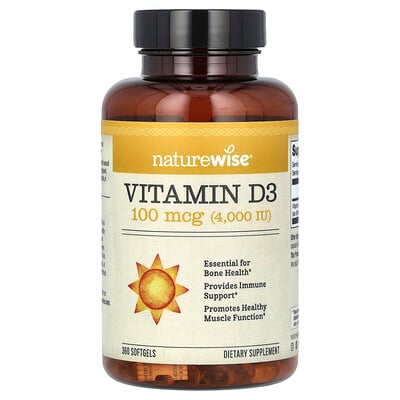 Vitamin D3, 100 Mcg, 360 Softgels