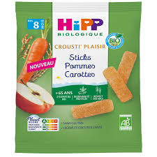 Sticks Goûter Infantile Pommes Carottes Bio
