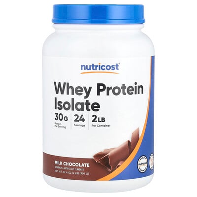 Whey Protein Isolate, Milk Chocolate, 2 Lb