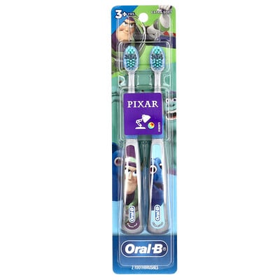 Toothbrush, Extra Soft, 3+ Years, Pixar, 2 Toothbrushes