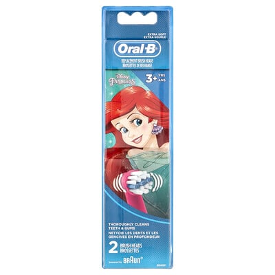 Kids, Replacement Brush Heads, Extra Soft, 3+ Years, Disney Princess, 2 Brush Heads