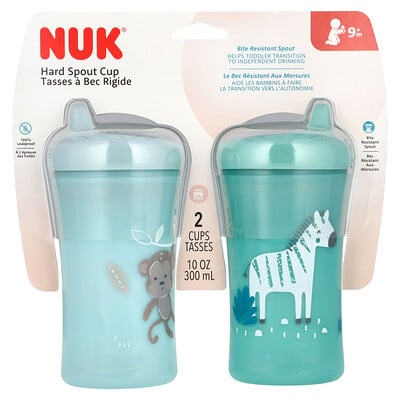 Hard Spout Cup, 9+ Months, Teal And Blue, 2 Cups, Each