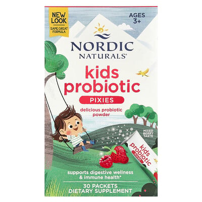 Kids Probiotic Pixies, Ages 3+, Mixed Berry, 30 Packets, Each