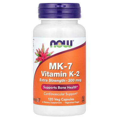 Mk-7, Vitamin K-2, Extra Strength, 300 Mcg, 120 Veg Capsules