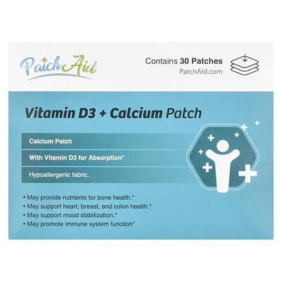 Vitamin D3 + Calcium Patch , 30 Patches