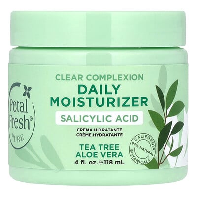 Pure, Clear Complexion Daily Moisturizer, Tea Tree, Aloe Vera
