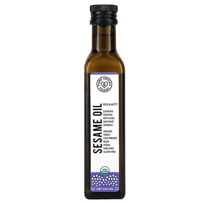Organic Cold Pressed Virgin Sesame Oil, 250 Ml