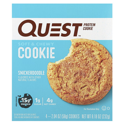 Protein Cookie, Snickerdoodle, 4 Cookies, Each