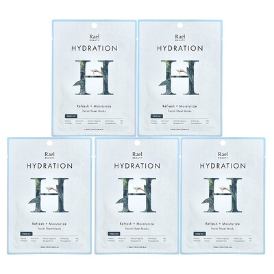 Beauty, Hydration Facial Beauty Sheet Masks, 5 Sheets, Each