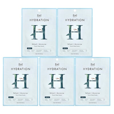 Beauty, Hydration Facial Beauty Sheet Masks, 5 Sheets, Each