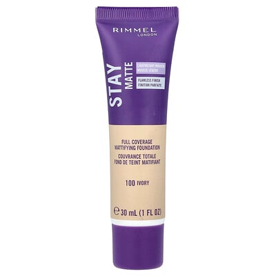 Stay Matte, Full Coverage Mattifying Foundation, 100 Ivory