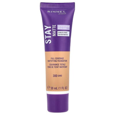 Stay Matte, Full Coverage Mattifying Foundation, 300 Sand