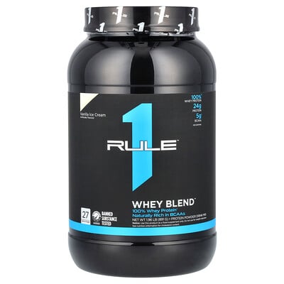Whey Blend, Protein Powder Drink Mix, Vanilla Ice Cream, 1.96 Lb