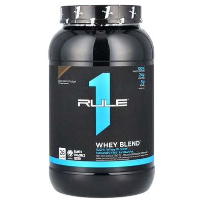 Whey Blend, Protein Powder Drink Mix, Chocolate Fudge, 2.01 Lb