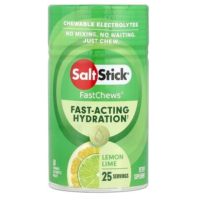 Fastchews®, Chewable Electrolytes, Lemon Lime, 50 Chewable Tablets