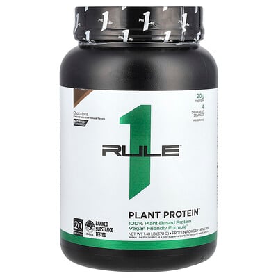 Plant Protein Powder Drink Mix, Chocolate, 1.48 Lb