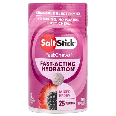 Fastchews®, Chewable Electrolytes, Mixed Berry, 50 Chewable Tablets