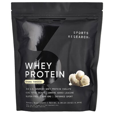Whey Protein, Creamy Vanilla, 2.06 Lb