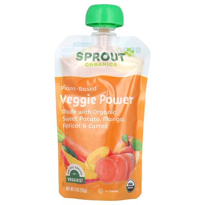 Veggie Power, 12 Months & Up, Sweet Potato, Mango, Apricot & Carrot