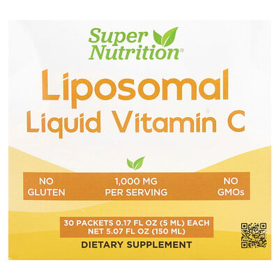 Liposomal Liquid Vitamin C, Unflavored, 30 Packets, Each