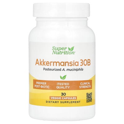 Akkermansia 30b Pasteurized A. Muciniphila, 30 Veggie Capsules