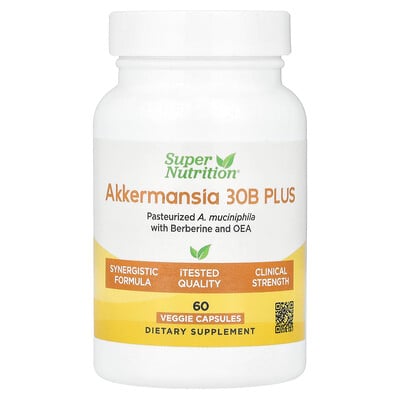 Akkermansia 30b Plus Pasteurized A. Muciniphila With Berberine And Oea, 60 Veggie Capsules
