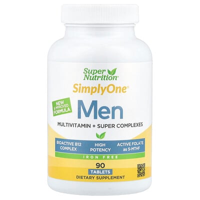 Simplyone®, Men's Multivitamin With Super Adaptogens, Greens, Spices, & Antioxidant, Iron Free
