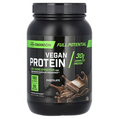 Vegan Protein, Chocolate, 3.3 Lbs