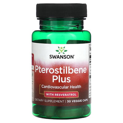 Pterostilbene Plus, With Resveratrol, 30 Veggie Caps