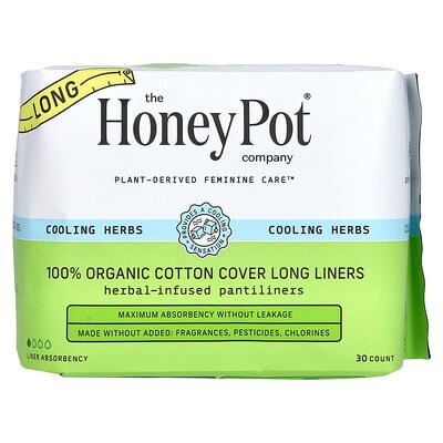 100% Organic Cotton Cover Long Liners, 30 Count