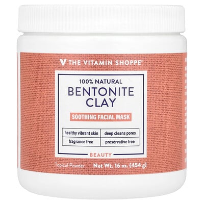 100% Natural Bentonite Clay Soothing Beauty Facial Mask, Fragrance Free