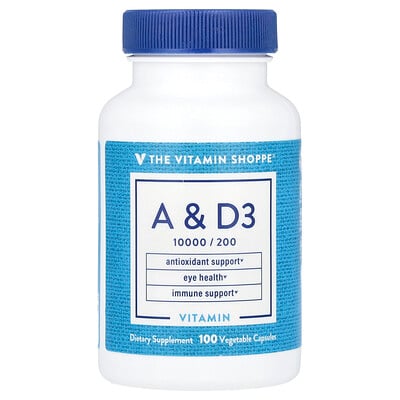 Vitamin A & D3, 100 Vegetable Capsules