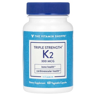 Triple Strength Vitamin K2, 300 Mcg, 60 Vegetable Capsules