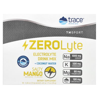 Tm Sport, Zerolyte, Electrolyte Drink Mix, Salty Mango, 30 Packets, Each