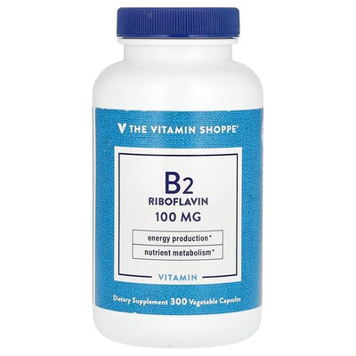 Vitamin B2 Riboflavin, 300 Vegetable Capsules