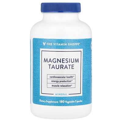 Magnesium Taurate, 180 Vegetable Capsules