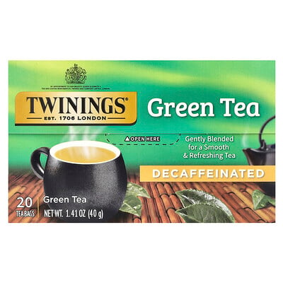 Green Tea, Decaffeinated, 20 Tea Bags