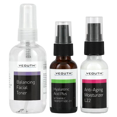 Essential Anti-aging Skin Care System, 3 Piece Set