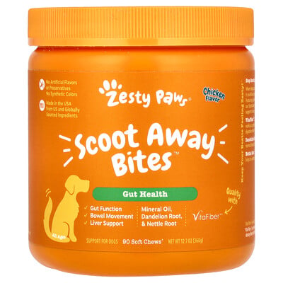 Scoot Away Bites, For Dogs, All Ages, Chicken, 90 Soft Chews