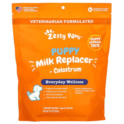 Puppy Milk Replacer + Colostrum, For Dogs, Ages 0-6 Months