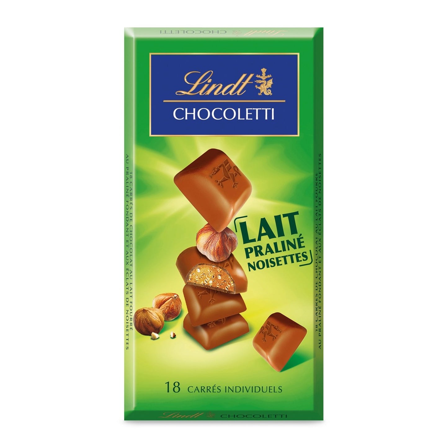 Chocoletti Carrés De Chocolat Lait Praliné Noisettes