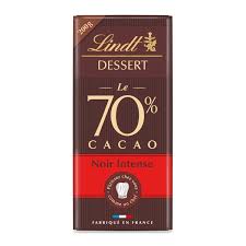Tablette De Chocolat Noir Intense 70% Cacao  Dessert